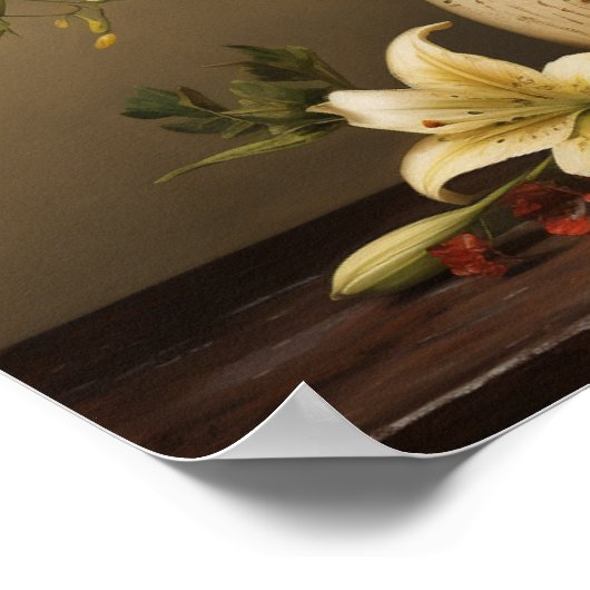 Vintages Jug mit Blume II Poster (Ecke)