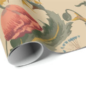 Vintages Jugendstil 1890 Das Pfauenmuster Geschenkpapier (Rolleneckpunkt)