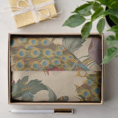 Vintages Jugendstil 1890 Das Pfauenmuster Seidenpapier (Geschenk)