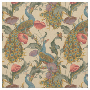 Vintages Jugendstil 1890 Das Pfauenmuster Stoff