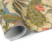 Vintages Jugendstil 1896 Das Pfauenmuster Geschenkpapier (Rolleneckpunkt)