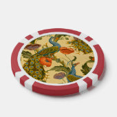 Vintages Jugendstil 1896 Das Pfauenmuster Pokerchips (Einzeln)