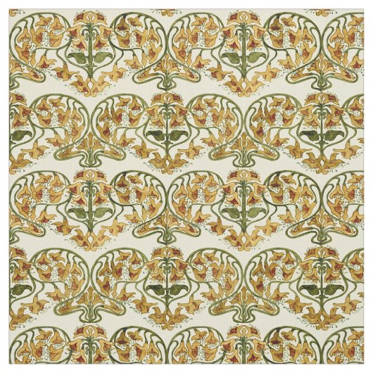 Vintages Jugendstil 1907 Blumenmuster Stoff (Muster)