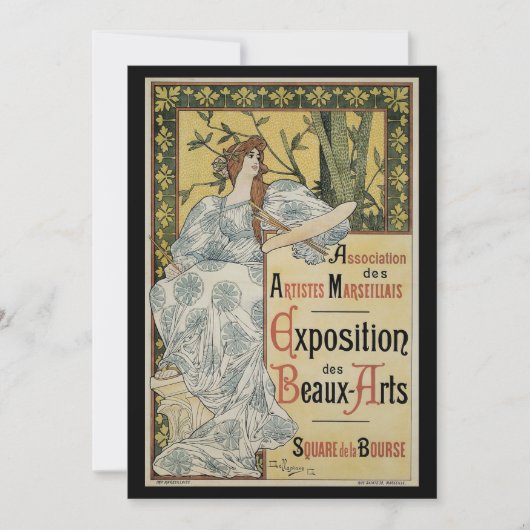Vintages Jugendstil, Ausstellung des Beaux Arts (Vorderseite)