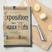 Vintages Jugendstil, Ausstellung des Beaux Arts Geschirrtuch (Viertel Falte)