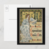 Vintages Jugendstil, Ausstellung des Beaux Arts Postkarte (Vorne/Hinten)