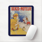 Vintages Jugendstil, Benzo Moteur von Jules Cheret Mousepad (Mit Mouse)