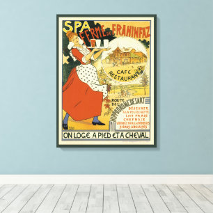 Vintages Jugendstil, Bier Bar Restaurant und Café Leinwanddruck