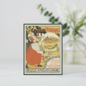 Vintages Jugendstil, Bier Bar Restaurant und Café Postkarte (Stehend Vorderseite)