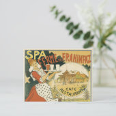 Vintages Jugendstil, Bier Bar Restaurant und Café Postkarte (Stehend Vorderseite)