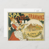 Vintages Jugendstil, Bier Bar Restaurant und Café Postkarte (Vorne/Hinten)