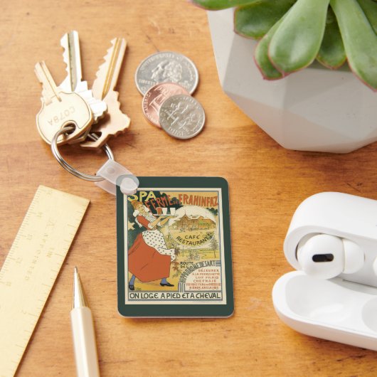 Vintages Jugendstil, Bier Bar Restaurant und Café Schlüsselanhänger (Schreibtisch)