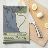 Vintages Jugendstil, Blume zum Malen von Mohn Geschirrtuch (Viertel Falte)