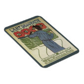 Vintages Jugendstil, Blume zum Malen von Mohn Magnet (Rechte Seite)