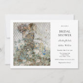 Vintages Jugendstil-Brautparty Einladung (Vorderseite)