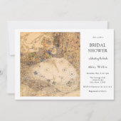 Vintages Jugendstil-Brautparty Einladung (Vorderseite)