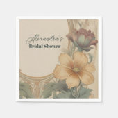 Vintages Jugendstil-Brautparty Serviette (Vorderseite)