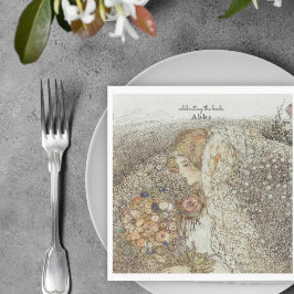 Vintages Jugendstil-Brautparty Serviette