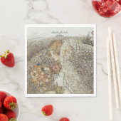 Vintages Jugendstil-Brautparty Serviette (Beispiel)