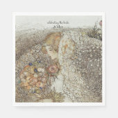 Vintages Jugendstil-Brautparty Serviette (Vorderseite)