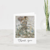 Vintages Jugendstil-Brautparty Vielen Dank Dankeskarte (Vorderseite)