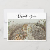 Vintages Jugendstil-Brautparty Vielen Dank Feiertagskarte (Vorderseite)