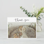 Vintages Jugendstil-Brautparty Vielen Dank Feiertagskarte (Stehend Vorderseite)