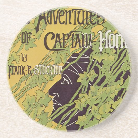 Vintages Jugendstil-Buch, Kapitän Horn Adventures Untersetzer (Vorne)