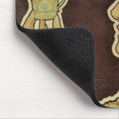 Vintages Jugendstil-Café Rajah, Frau mit Kaffee Mousepad (Ecke)