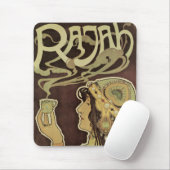 Vintages Jugendstil-Café Rajah, Frau mit Kaffee Mousepad (Mit Mouse)