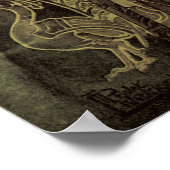 Vintages Jugendstil-Café Rajah, Frau mit Kaffee Poster (Ecke)