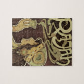 Vintages Jugendstil-Café Rajah, Frau mit Kaffee Puzzle (Horizontal)