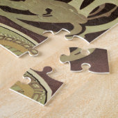 Vintages Jugendstil-Café Rajah, Frau mit Kaffee Puzzle (Seite)