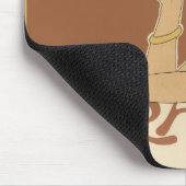 Vintages Jugendstil-Café Rajah, Lady mit Kaffee Mousepad (Ecke)