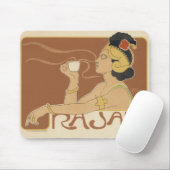 Vintages Jugendstil-Café Rajah, Lady mit Kaffee Mousepad (Mit Mouse)