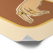 Vintages Jugendstil-Café Rajah, Lady mit Kaffee Poster (Ecke)