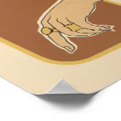 Vintages Jugendstil-Café Rajah, Lady mit Kaffee Poster (Ecke)