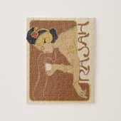 Vintages Jugendstil-Café Rajah, Lady mit Kaffee Puzzle (Vertikal)