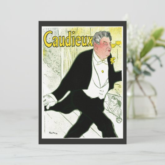 Vintages Jugendstil, Caudieux von Toulouse Lautrec (Stehend Vorderseite)