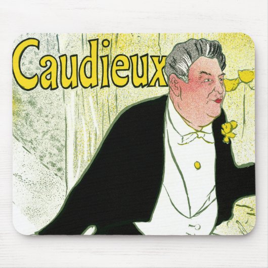 Vintages Jugendstil, Caudieux von Toulouse Lautrec Mousepad (Vorne)