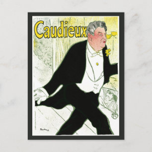 Vintages Jugendstil, Caudieux von Toulouse Lautrec Postkarte