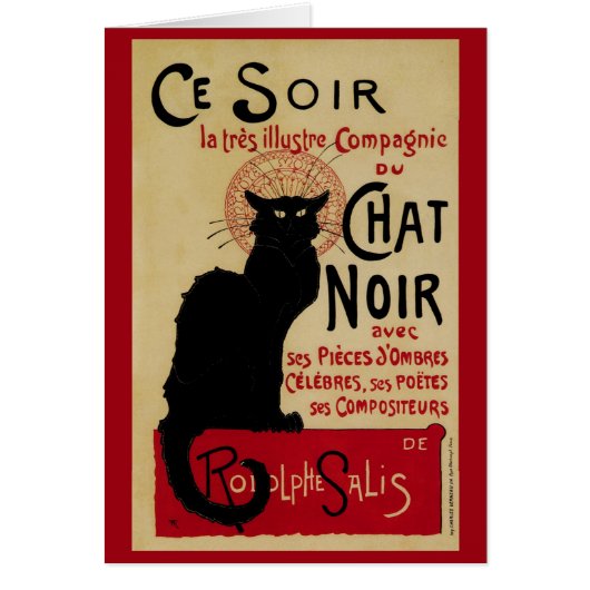Vintages Jugendstil, Ce Soir Chat Noir Black Cat (Vorne)