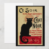 Vintages Jugendstil, Ce Soir Chat Noir Black Cat (Vorne/Hinten)