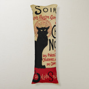 Vintages Jugendstil, Ce Soir Chat Noir Black Cat Seitenschläferkissen