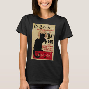 Vintages Jugendstil, Ce Soir Chat Noir Black Cat T-Shirt