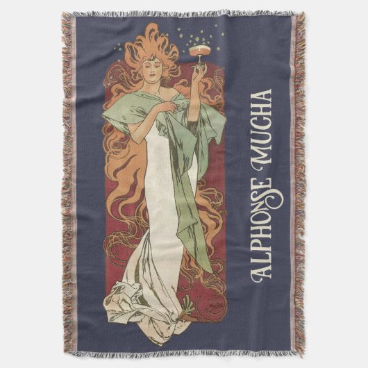 Vintages Jugendstil, Champagner von Alphonse Mucha Decke (Vorderseite Vertikal)