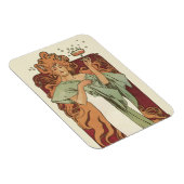 Vintages Jugendstil, Champagner von Alphonse Mucha Magnet (Rechte Seite)