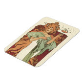 Vintages Jugendstil, Champagner von Alphonse Mucha Magnet (Linke Seite)