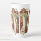 Vintages Jugendstil, Champagner von Alphonse Mucha Milchtasse (Vorderseite)