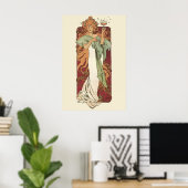 Vintages Jugendstil, Champagner von Alphonse Mucha Poster (Heimbüro)